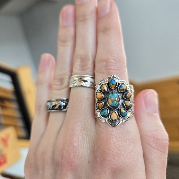 Spiny Oyster Sterling Ring